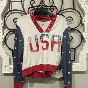 USA Star Print Sweatshirt